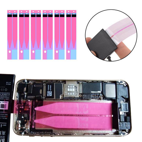 Tira de cinta adhesiva para iPhone 5, 5s, 6, 6s, 7, 8 Plus, pieza de repuesto para teléfono, 5 uds. ► Foto 1/6
