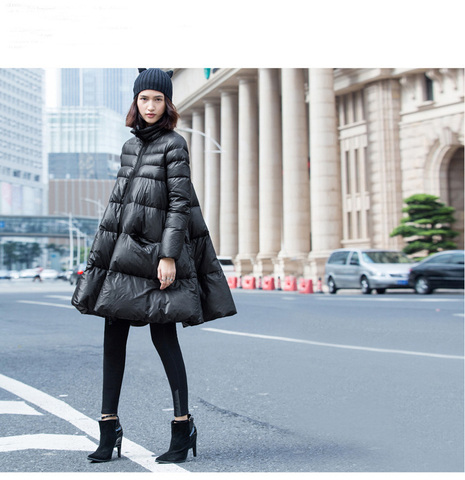 Abrigo de invierno para mujer, tipo capa, tamaño grande, chaqueta de abrigo salvaje cálido, alta calidad, 2022 ► Foto 1/6