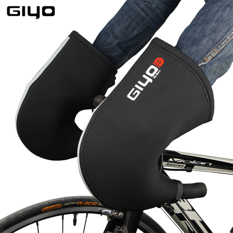 GIYO-guantes de neopreno para manillar de bicicleta, mitones para manillar de bicicleta de montaña o de carretera, para invierno ► Foto 1/6