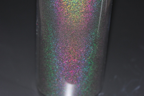 Más bien 004 (0,1mm) espejo de arco iris láser negro Holo polvo de brillo de uñas brillo brillante perfecto Polvo de pigmento de uñas holográficas ► Foto 1/6