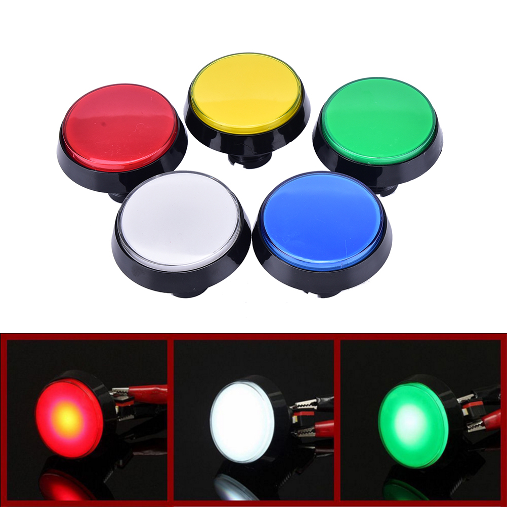 Botón pulsador de juego Arcade de 28mm, 5 colores, piezas de