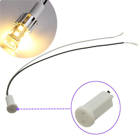 G4 Base Socket plug cristal Luz de bulbo de cerámica especial lámpara halógena de cabeza de alambre G4 led/G4/ enchufe de bombilla 12 V 10-30 W ► Foto 1/1