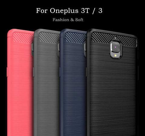 OnePlus 3 t, Oneplus un caso 3 cubierta de silicona suave WolfRule cepillado estilo para Oneplus 3 T cubierta uno más 3 tres de la bolsa del teléfono ► Foto 1/6