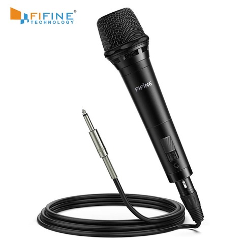 FIFINE micrófono Vocal dinámico micrófono de mano cardioide con interruptor de encendido/apagado para Karaoke, vocal en vivo, voz, etc. -K8 ► Foto 1/6