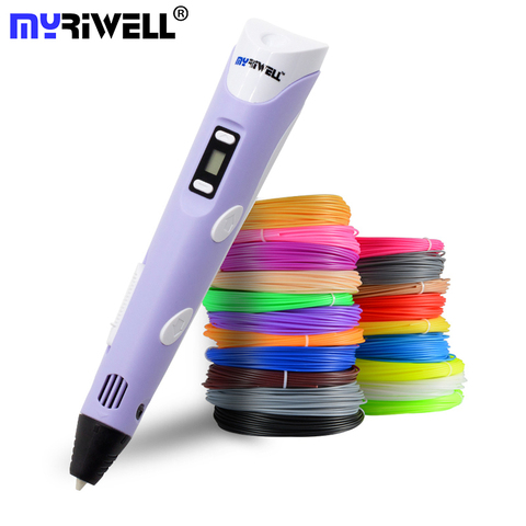 Myriwell 3D pluma pantalla LED 2nd generación 3D pluma de impresión con 9 M filamento ABS de artes DIY plumas para los niños herramientas de dibujo ► Foto 1/6