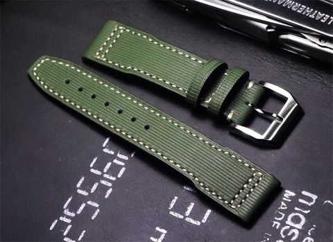 Correa de reloj hecha a mano para IWC, accesorios de marca de lujo de 20, 21 y 22mm, de alta calidad, color verde ► Foto 1/6
