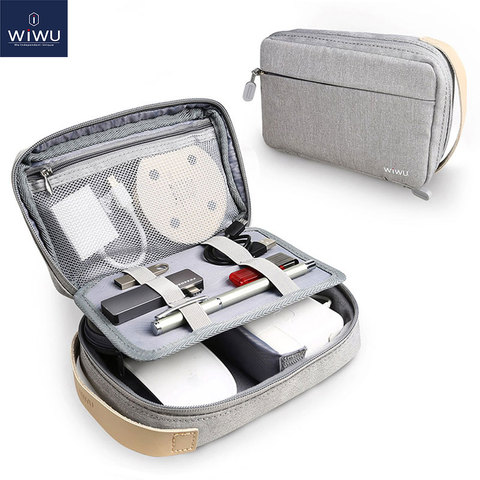 WiWU-Bolsa de almacenamiento para accesorios electrónicos digitales, estuche impermeable para guardar baterías, organizador de cables USB ► Foto 1/6