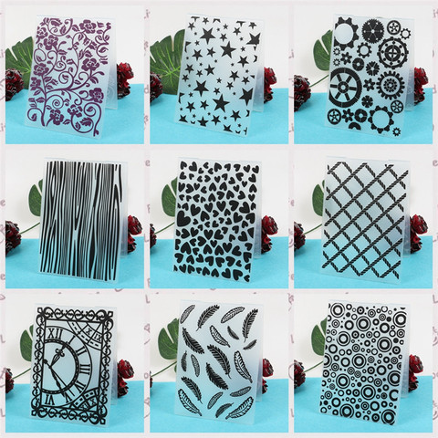 Corazón hojas de plástico en relieve Carpeta para Scrapbooking papel tarjeta hacer DIY artesanía álbum decoración de colección de recortes ► Foto 1/6