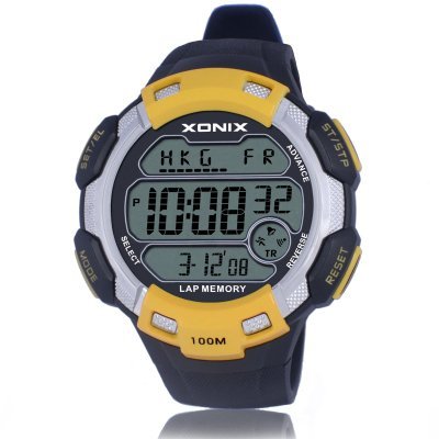 Reloj digital con esfera grande para hombre, resistente al agua hasta 100M cronógrafo deportivo, alarma por hora, zona horaria múltiple, CQ ► Foto 1/1