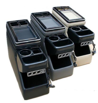 Caja multifuncional para consola de coche, caja de almacenamiento con reposabrazos con USB, con luz de ambiente para Honda stepwgn 2013-2022 ► Foto 1/6