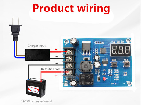 Módulo de Control de carga Digital LED, pantalla de almacenamiento, cargador de batería de litio, Control, protección del interruptor, tablero de 12-24V, XH-M603 ► Foto 1/6