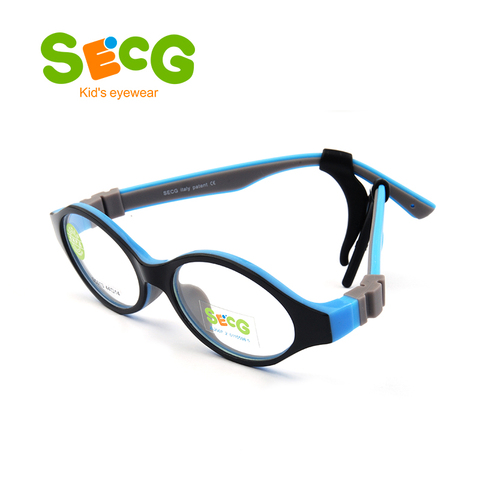 SECG-gafas ópticas redondas para niños, montura Flexible de silicona suave, transparentes ► Foto 1/6