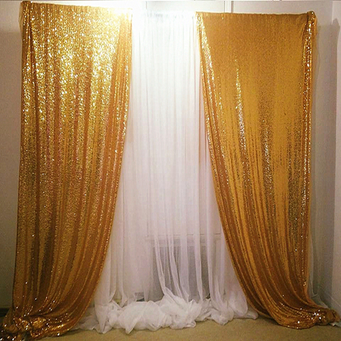 Oro oscuro oro lentejuelas fondos fiesta boda Fondo para fotomatón decoración lentejuelas cortinas paneles cortina ► Foto 1/6