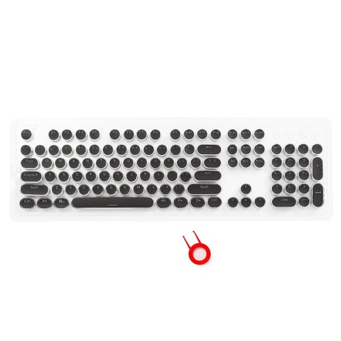 2022 los más nuevos llaveros de máquina de escribir Steampunk para teclado mecánico retroiluminado redondo de doble disparo ABS llave Cap 104 teclas ► Foto 1/6