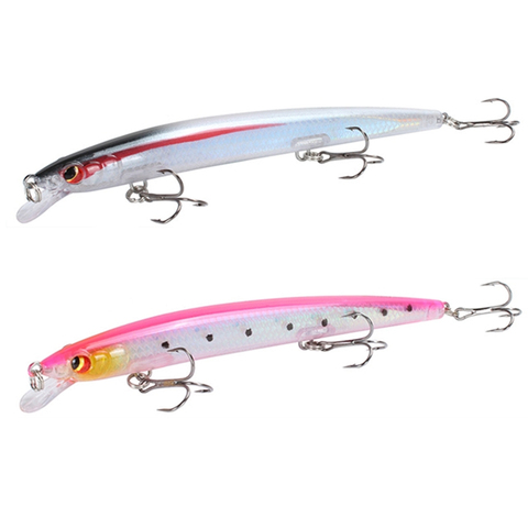 Minnow-señuelo de pesca Artificial flotante láser, ojos 3D, 13,8 cm, 15,4g, Wobblers de pesca, buceo, 0,3-1m, trucha, carpas y pescar lucios ► Foto 1/6