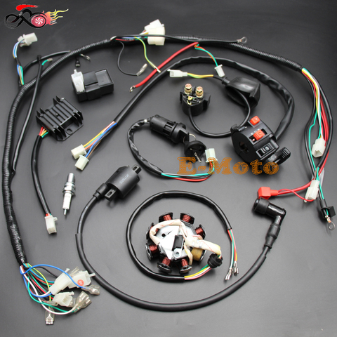 Arnés regulador de cableado ZONGSHEN LIFAN, dispositivo eléctrico completo ATV QUAD 150CC 200CC 250CC 300CC, solenoide CDI ► Foto 1/6