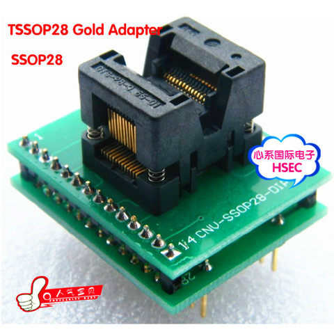 De calidad superior TSSOP28 a DIP28 adaptador/TSSOP24 TSSOP20 TSSOP8 adaptador de zócalo de prueba de circuito integrado adaptador de programador, paso de 0,65mm ► Foto 1/5