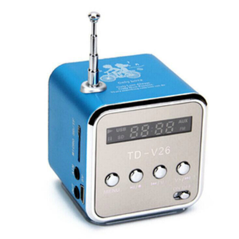 Mini receptor de Radio TD-V26 con altavoces portátiles USB y Radio Digital, reproductor de música y Mp3 para PC, teléfono y tarjeta Micro SD ► Foto 1/4