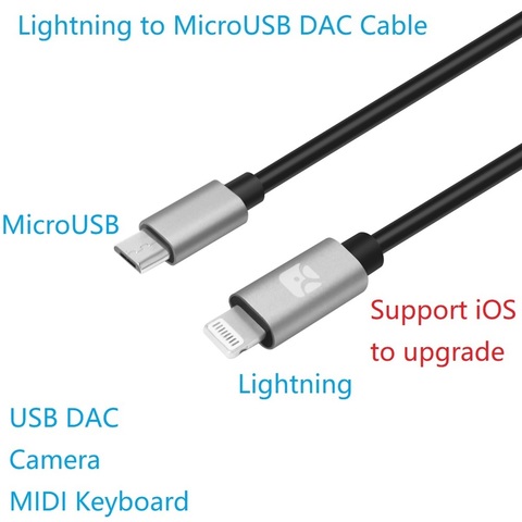 Meenova rayo-a-MicroUSB DAC USB OTG Cable para iPhone/iPad/iPod acorde Mojo Hugo Pha3 Fiio de alta fidelidad Oppo HA2 K5 Cámara 15cm 1,2 m ► Foto 1/6