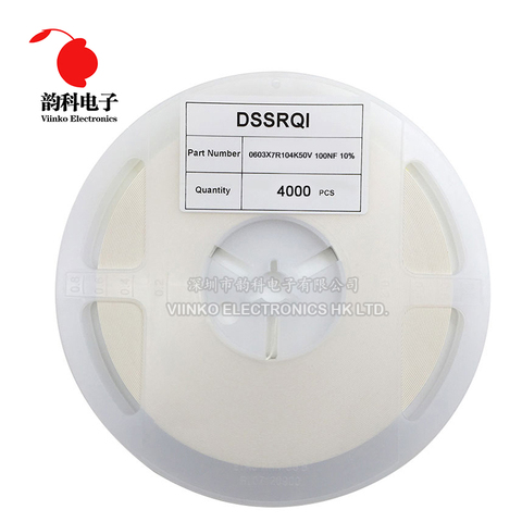 4000 Uds 0603 SMD Chip condensador cerámica multicapa 0.5pF - 22uF 10pF 22pF 100pF 1nF 10nF 15nF 100nF 0,1 uF 1uF 2,2 uF 4,7 uF 10uF ► Foto 1/6