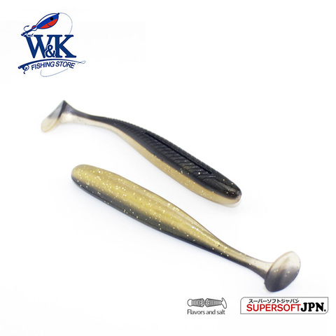 W & K marca señuelos Peixe 7,5 cm 12 unids/bolsa pesca cebo suave Tenedor de cola Pollock Halibut promoción # J1602-075 peche ► Foto 1/6