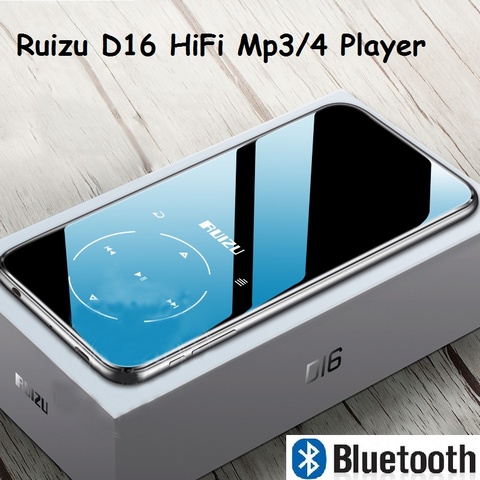 Nuevo Metal Original RUIZU D16 Bluetooth MP3 reproductor 2,4 pulgadas 8 GB HIFI reproductor de música con Radio FM E-Book altavoz incorporado ► Foto 1/6
