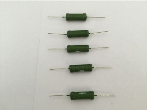 Resistencia de cable enrollado RX21, 6W, 0.1R-10K Ohm, cable plano, resistencia de potencia de disipación de calor, 5 uds. ► Foto 1/1