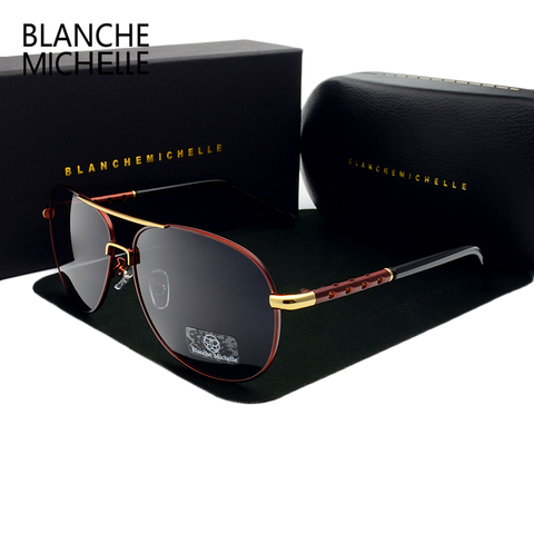 Nueva alta calidad caliente marca diseñador gafas de sol polarizadas de conducción moda masculina del deporte Oculos hombres gafas de sol con la Caja ► Foto 1/6