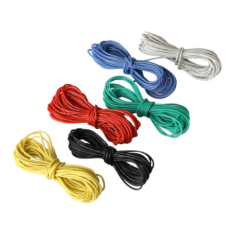 Cable de silicona Flexible UL3132, cable trenzado con gancho, calibre 7, 300V, cable eléctrico aislado de goma de cobre estañado ► Foto 1/6