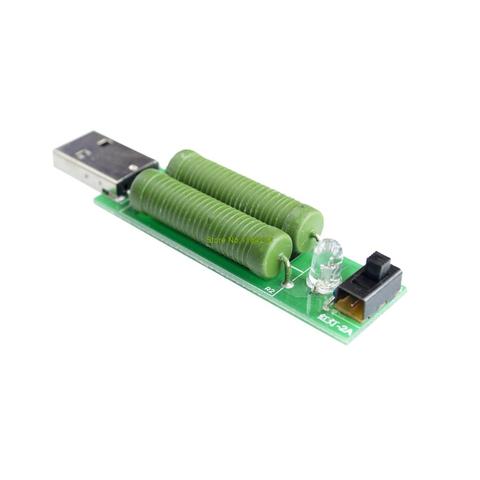 1PCS USB mini descarga resistencia de carga 2A/1A con interruptor 1A led verde, 2A led rojo ► Foto 1/3