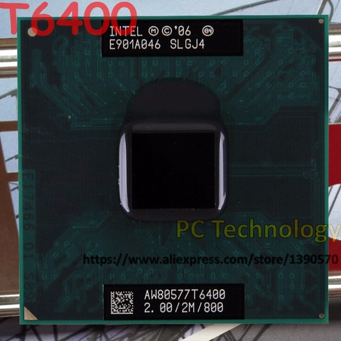 Original Intel Core 2 Duo CPU T6400 2,0 GHz 2M 800 Dual-Core 35W 45nm procesador ► Foto 1/1