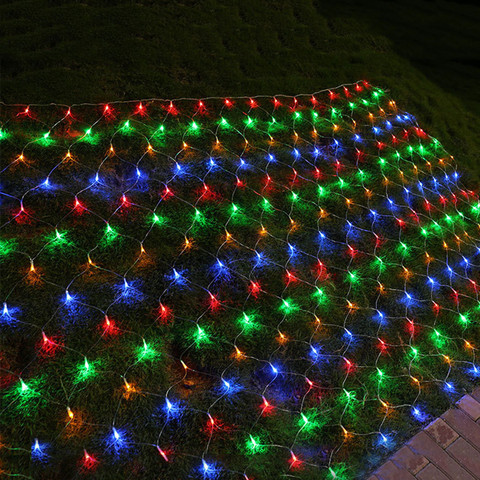 BEIAIDI-tira de luces LED para Navidad, red de luces de hadas para ventana de boda al aire libre, guirnalda de luz LED, icle, iluminación de vacaciones, 2x2/3x2m ► Foto 1/6