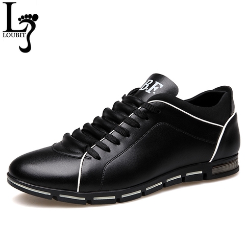 Zapatos de piel auténtica para hombre, calzado informal de alta calidad, de marca, a la moda, talla grande ► Foto 1/6