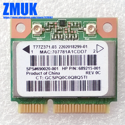 Ralink RT3290 802.11b/g/n 1x1 WiFi y Bluetooth 4,0 combo adaptador para pabellón 14 15 serie MSF 690020-001 ► Foto 1/4