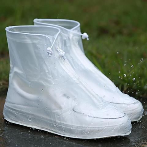 1 par de zapatos protectores impermeables funda para botas Unisex con cremallera funda para zapatos de lluvia de alta calidad antideslizante fundas para zapatos de lluvia ► Foto 1/6