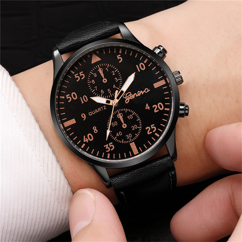 Reloj militar de cuarzo para hombre, deportivo, de cuero, de pulsera, Saat Hodinky, 2022 ► Foto 1/6