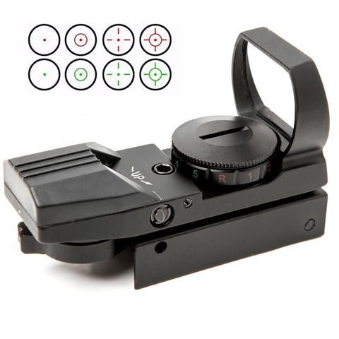 Riflescope 20mm carril holográfico punto rojo vista 4 retícula alcance táctico colimador vista óptica caza Airsoft óptica ► Foto 1/6