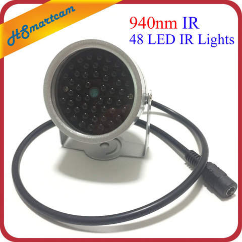 Iluminador Invisible de 940NM, luces infrarrojas de 60 grados, 48 LED, IR, para seguridad CCTV, cámara IR de 940nm (no contiene potencia de 12V1A), nuevo ► Foto 1/6