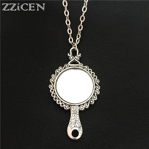 2022 elegante espejo mágico collar espejo para mujer vid patrón colgante largo cadena 70CM regalo de lujo collares ► Foto 1/4