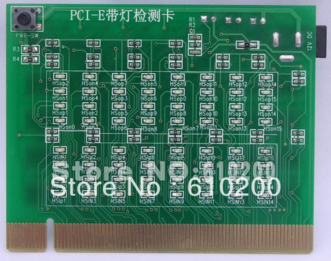 Tarjeta probadora de ranura PCI-E 16X 8X 4X PCI express para motherbaor detectar el Puente Sur corto o abrir PCI-E con luz probador ► Foto 1/1