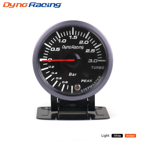 CNSPEED 2,5 pulgadas 60mm coche Turbo Boost Gauge 3 BAR blanco y ámbar pantalla Led Dual con pico de advertencia de coche medidor de YC101246 ► Foto 1/6