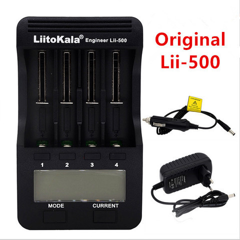 LiitoKala lii-500 Lii100 lii202 lii402 liiPD4 Lii500S LCD 3,7 V 1,2 V 18650, 26650, 16340, 14500, 10440, 18500 cargador de batería ► Foto 1/6