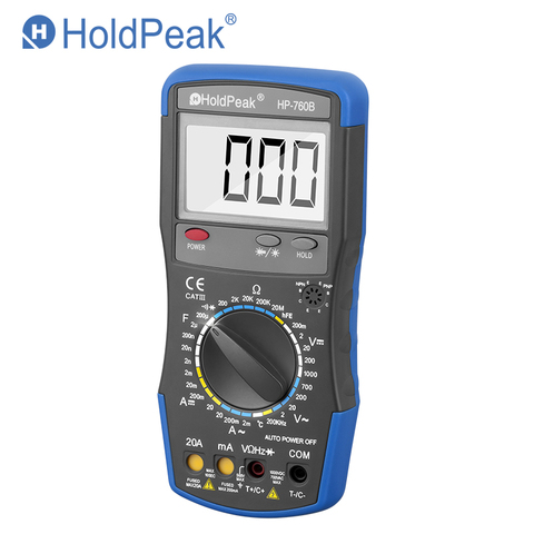 HoldPeak HP-760B multímetro Digital medidor con frecuencia temperatura probador de resistencia de capacitancia con bolsa Muitimetor ► Foto 1/5
