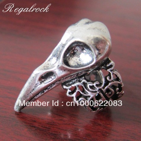 Regalo de moda novedosa, nido de cuervos, oddidades, anillo de calavera de pájaro ► Foto 1/6