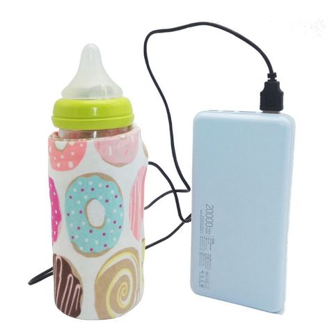 Calentador de agua de leche con USB, bolsa aislante para cochecito de viaje, botella de lactancia para bebé ► Foto 1/6