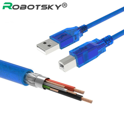 Cable USB 2,0 de alta velocidad para impresora, Cable de datos Digital de sincronización macho A B para Canon, Epson, HP, 0,3 m, 0,5 m, 1m, 1,5 ► Foto 1/6
