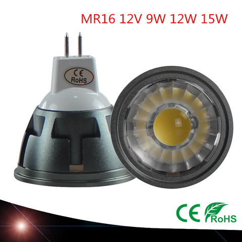 Focos LED de alta calidad MR16, 9W, 12W, 15W, mr16, lámpara de techo regulable de 12V, emisor de Navidad, blanco frío y cálido, novedad ► Foto 1/5