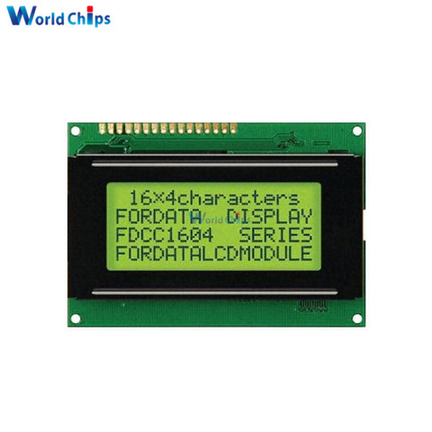 LCD 16x4 1604 caracteres Módulo de pantalla LCD LCM amarillo luz negra 5 V ► Foto 1/3