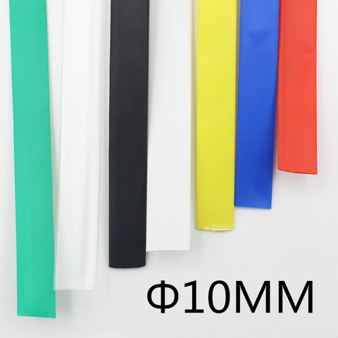(1 metros/lote) diámetro interior de 10MM Tubo Termocontraíble negro/tubo termorretráctil Color: negro, rojo, azul, verde y amarillo ► Foto 1/1
