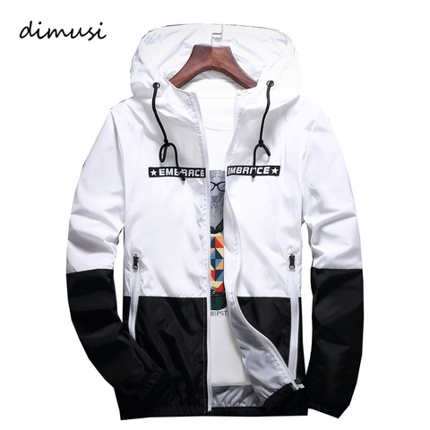 DIMUSI primavera otoño chaquetas de hombre chaqueta de hip hop rompevientos con capucha Casual cremallera hombre Retro Vintage Streetwear chaquetas, TA316 ► Foto 1/6